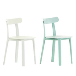 Vitra All Plastic Chair, Set of 2 White & Ice Grey